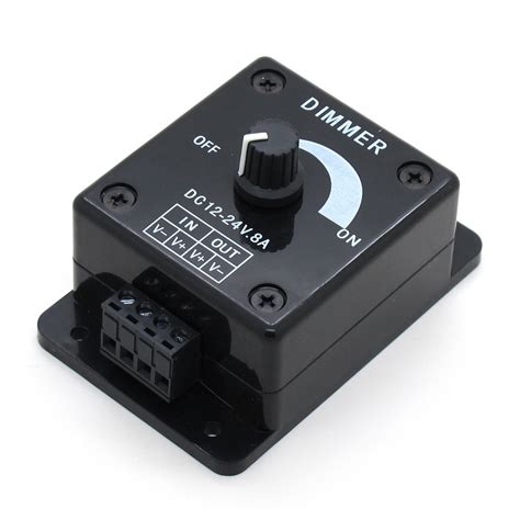 Aliexpress Buy Black LED Dimmer Switch DC 12V 24V 8A Adjustable