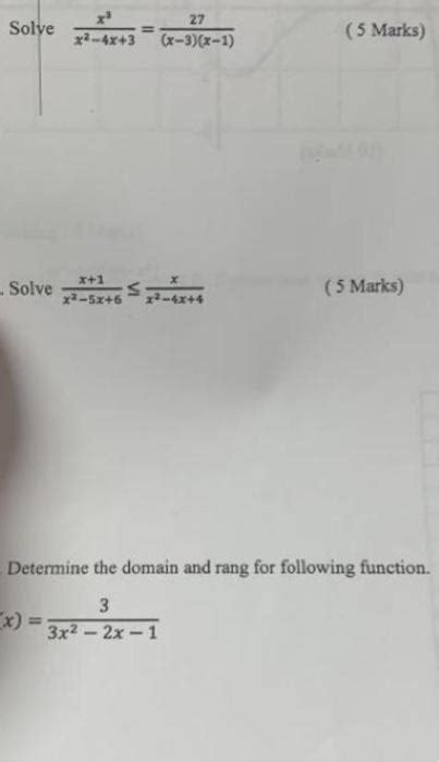 Solved Solve X2−4x3x3x−3x−127 5 Marks Solve