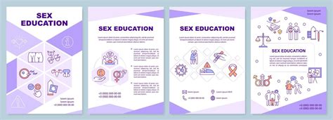 Sex Education Awareness Purple Brochure Template Leaflet Design With