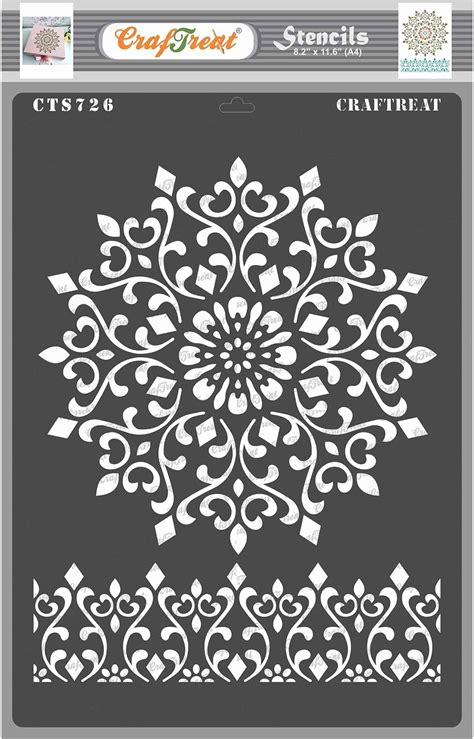 Craftreat Mandala Stencils For Painting On Wood Reusble Mandala With