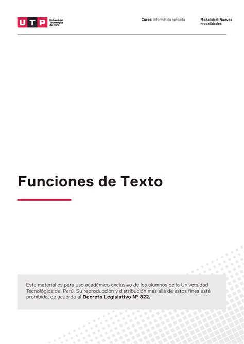 Semana Manual Funciones De Texto Este Material Es Para Uso