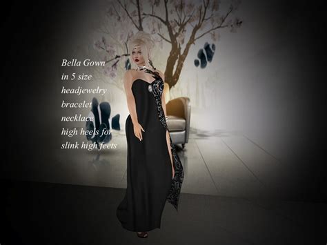 Second Life Marketplace Bella Gown Black