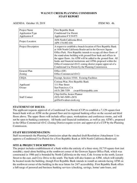 Fillable Online DRC Staff Report Form Walnut Creek Fax Email Print