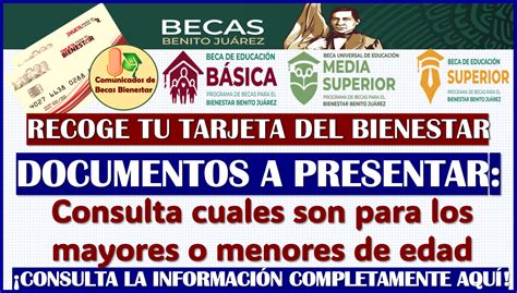 ≫ Presenta Estos Documentos Para Recoger Tu Tarjeta Del Bienestar De