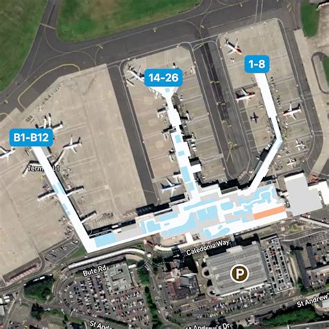 Glasgow Airport Map Guide To Glas Terminals