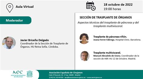 AULA VIRTUAL AEC Sección de Trasplante de Órganos Aspectos técnicos