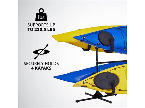 RaxGo Kayak Storage Rack, Freestanding Heavy Duty Stand for Kayak's ...