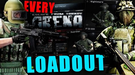 ALL Arena Loadouts Best Worst Escape From Tarkov Arena Loadouts