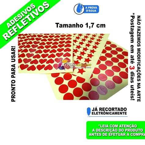 Adesivos Refletivos 1 7 Cm Cartela 100 Unidades Shopee Brasil