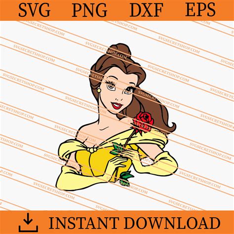 Princess Belle Svg Princess Belle Svg Princess Belle Party Favor