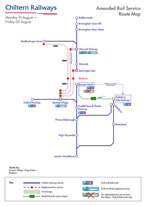 Monday 1 To Friday 5 August Chiltern Railways