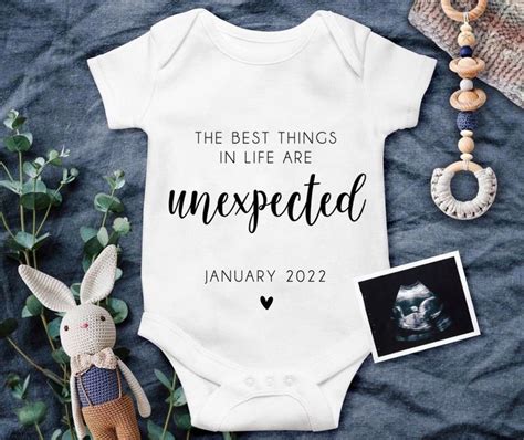 The Best Things In Life Are Unexpected Baby Onesie Pregnancy Etsy