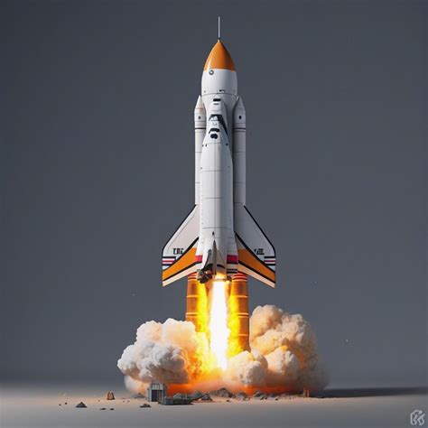 Space Rocket Ship Launch A Rocket Is Launched Into Space Premium Ai