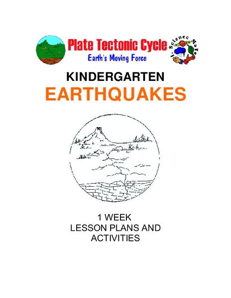 Earthquakes Kindergarten Lesson Plans And Activities Lesson Plan For Kindergarten Lesson Planet