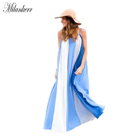 Women Summer Sleeveless Beach Cover Ups Bikini Tunic Cover Up Beachwear Sling Stripe Splicing