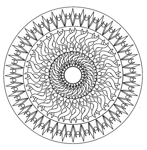 Mandala Facile 6 Mandalas Coloriages Difficiles Pour Adultes