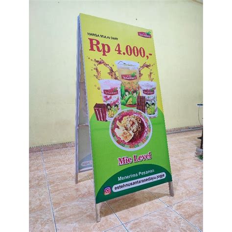 Jual STAND BANNER KAYU UKURAN 70 X 160 STANDING BANNER KAYU PROMOSI