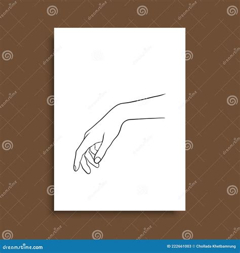 Minimal And Abstract Continuous Line Drawing Of Vector Image Stock