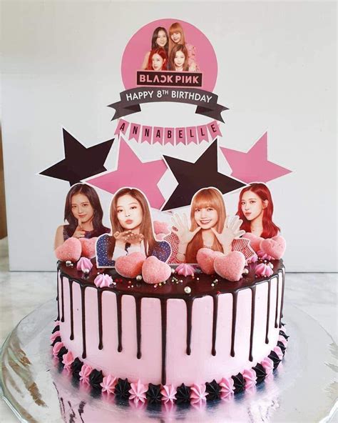 Black Pink Cake Topper Decoration For Birthday Party Lazada Ph