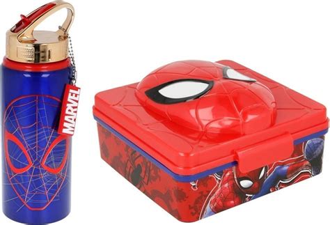 Spiderman Lunchbox 3d Met Luxe Aluminium Drinkbeker Van 700ml Bol