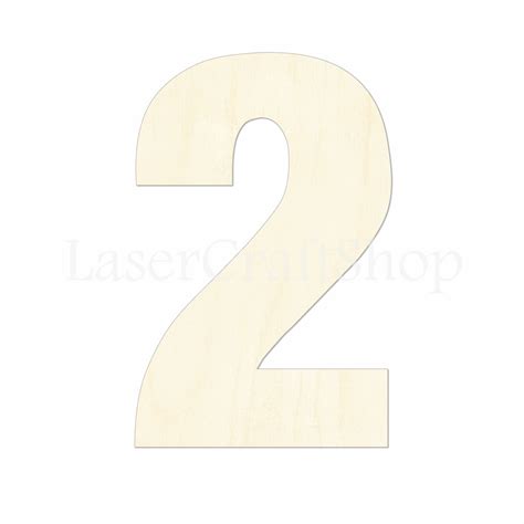 2 34 Wooden Number 2 Wood Number 2 Cutout Shape Silhouette T