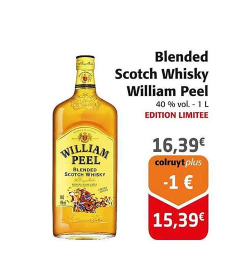 Promo Blended Scotch Whisky William Peel Vol Chez Colruyt