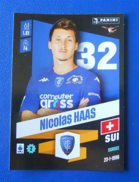 FIGURINA STICKER PANINI Calciatori 2022 23 2023 N 101 Haas Empoli EUR