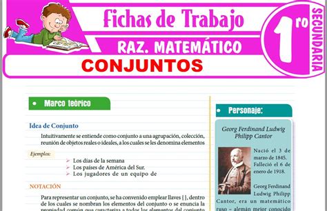 Conjuntos Para Primero De Secundaria Fichas De Trabajo Images