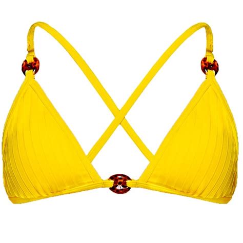 No Boundaries Swim No Boundaries Juniors Yellow Rib Bra Swim Top Womens Teens Bikini Swim