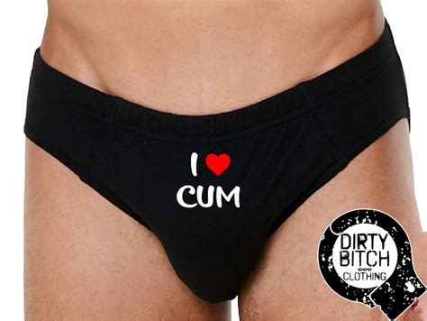 I Love Cum Mens Underwear Adult Fetish Cuckold Sex Etsy