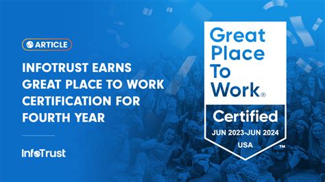 Infotrust Earns Great Place To Work Certification For Fourth Year