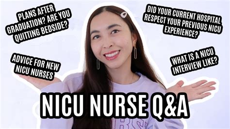 NICU Nurse Q A Plans After Graduation NICU Interviews Advice For New