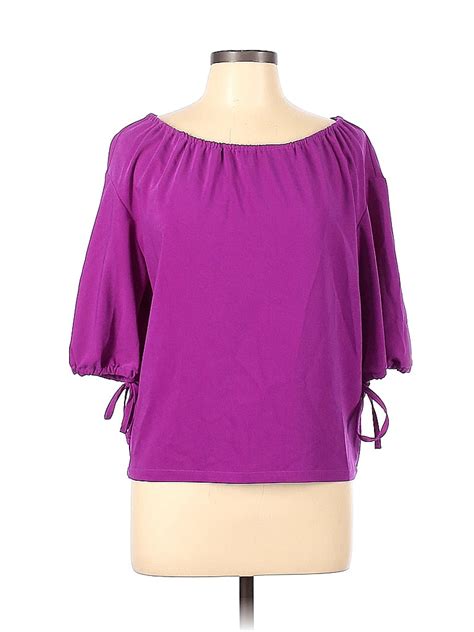 Rejina Pyo Purple Long Sleeve Blouse Size L 69 Off Thredup