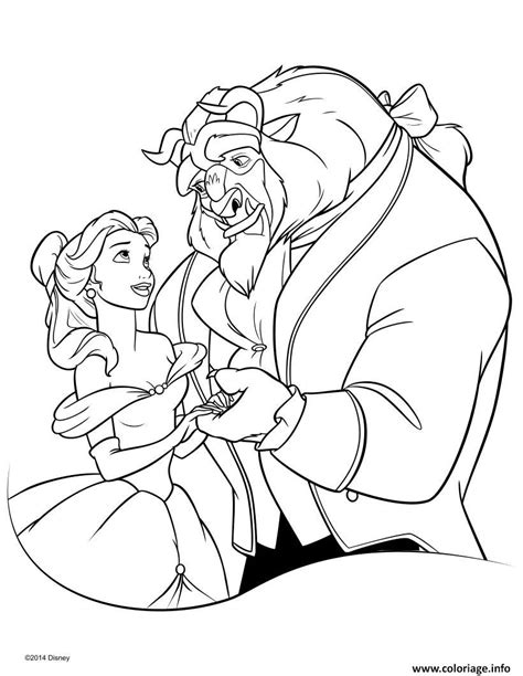 Coloriage Disney La Belle Et La Bete JeColorie