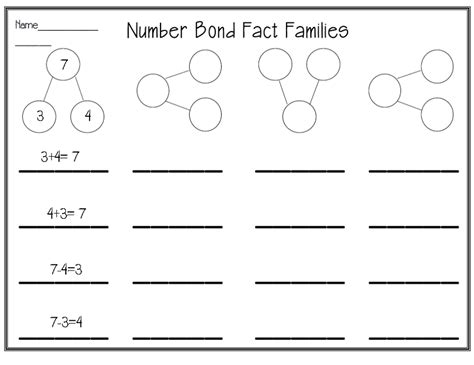 Number Fact Families Worksheets