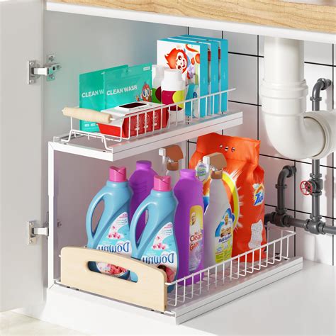 Puricon 2 Pack Under Sink Organizers And Storage Pull Out