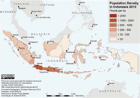 Indonesia Population Density Map