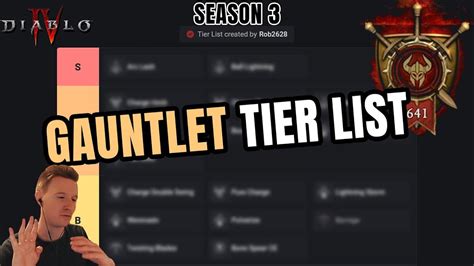 Rob2628 Best Gauntlet Builds Tier List For All Classes Season 3