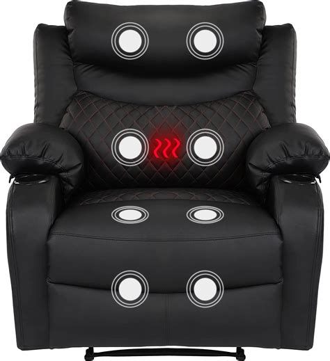 Kasorix Massage Recliner Chairs With Heat Overstuffed Wall Hugger Manual Recling