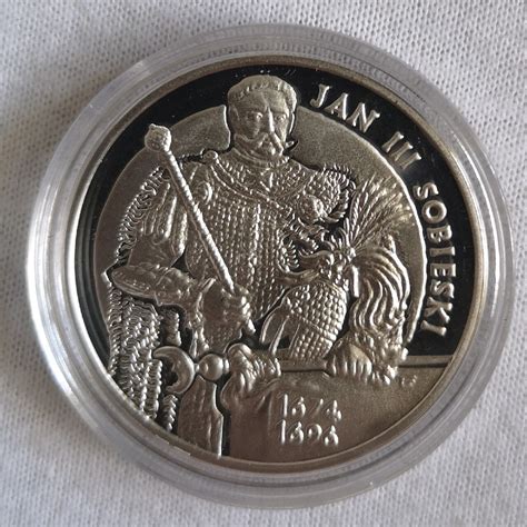 Moneta 10 zł 2001 r Jan III Sobieski półpostać Wrocław Kup teraz