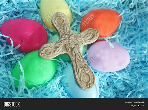 Easter Eggs And Cross Image And Photo Free Trial Bigstock