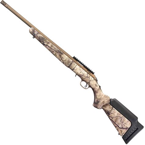 Ruger American Rimfire Go Wild Camo Bronze Cerakote Bolt Action Rifle 22 Wmr 22 Mag Go