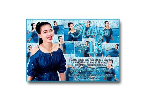 18th Birthday Tarpaulin Layout