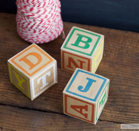 Diy Alphabet Block Boxes Baby Shower Favors Allcrafts Free Crafts Update