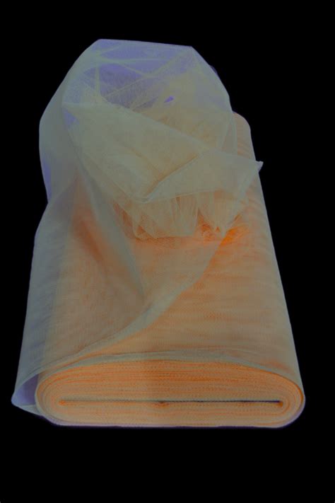 Tulle orange fluo au mètre Tissu Fluorescent