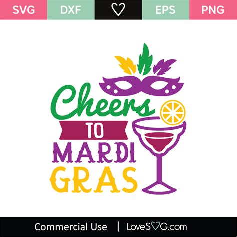 Cheers To Mardi Gras Svg Cut File