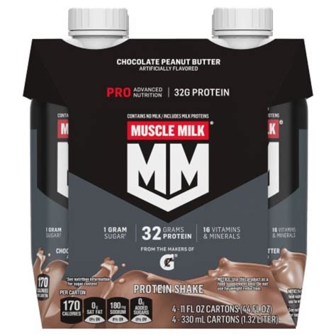 Muscle Milk Pro Non Dairy Chocolate Peanut Butter Artificially