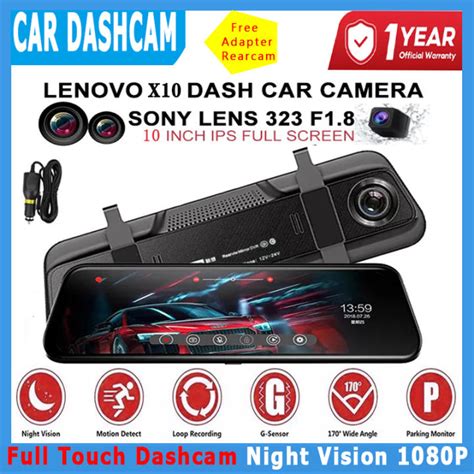 Lenovo Inch Dashcam For Car Streaming Media Dual Camera Front And