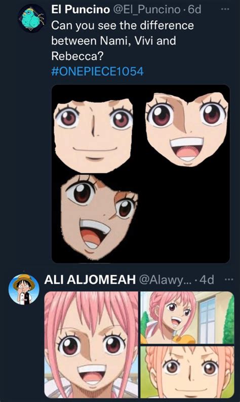 Two Anime Faces With Different Expressions On Them