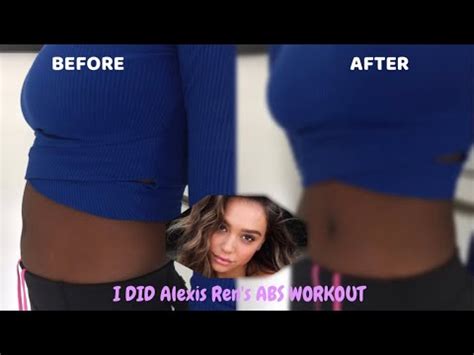 I Tried Alexis Rens Ab Workout Realistic Before And After Results